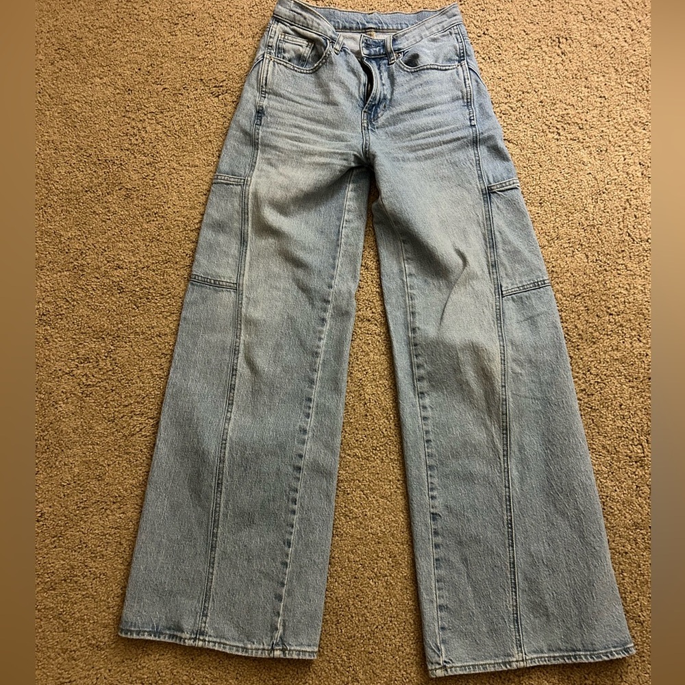 Pacsun Wide Leg Jeans Stretch Paneled SIZE 23